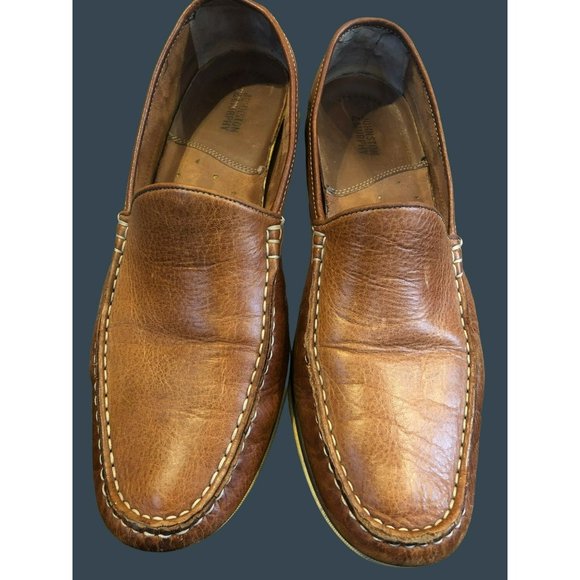 Johnstown & Murphy Light Brown Leather Loafers Mens 10 1/2 M 25 3230 - Picture 2 of 5